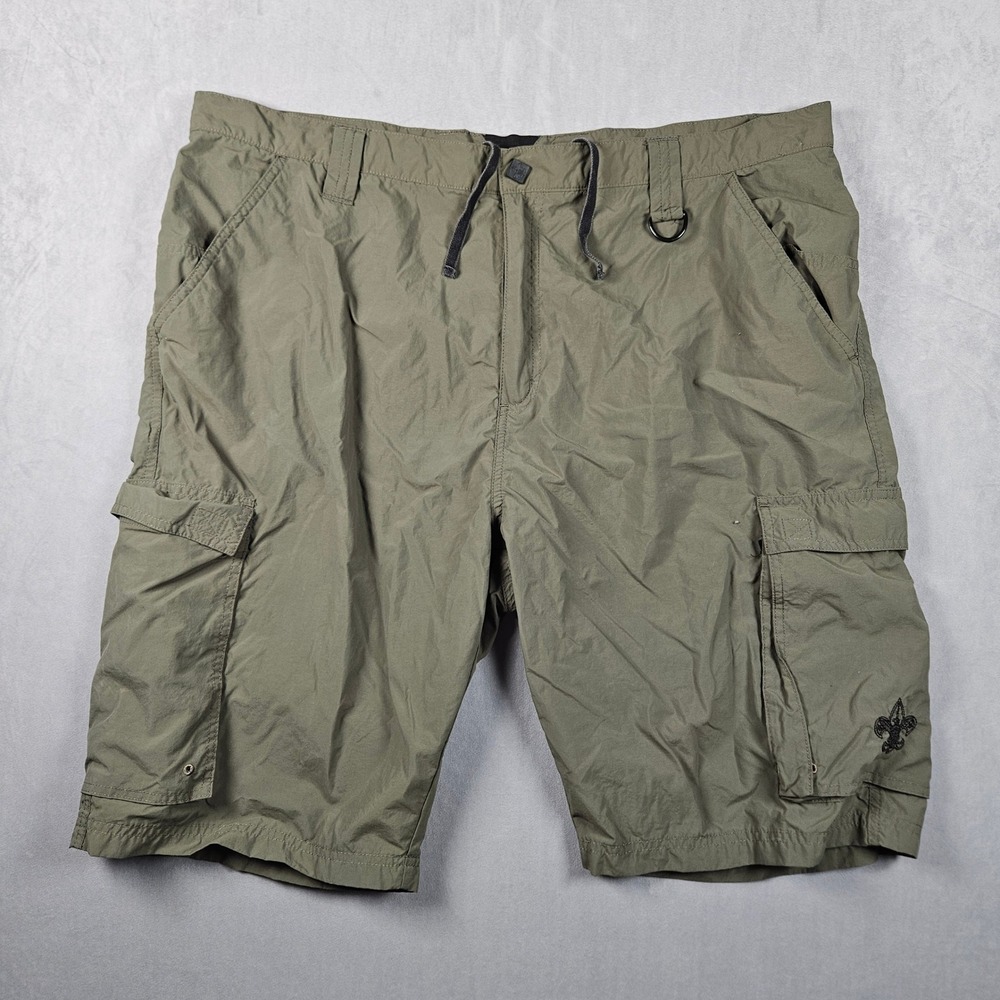 Boy Scouts of America Centennial Uniform Shorts Mens XL 40" Green Nylon Cargo